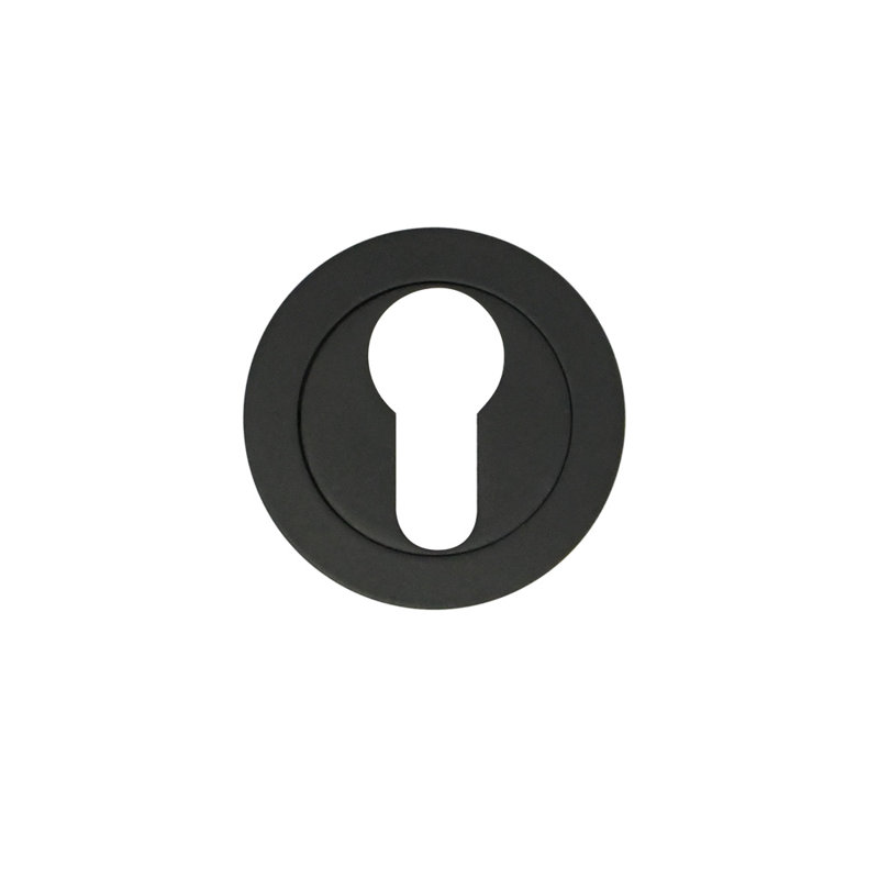 Escutcheon Euro Rose, Matte Black