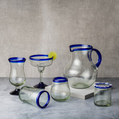 Rim Hurricane Handblown Mexican Glass