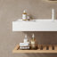 36" Bathroom Vanity Wall-mounted Floating White Rectangular Acylic Basin, Striped Shelves Layer-1990796199