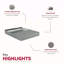 Sommier simple pliable avec sommier tapissier, polyester, structure en métal
