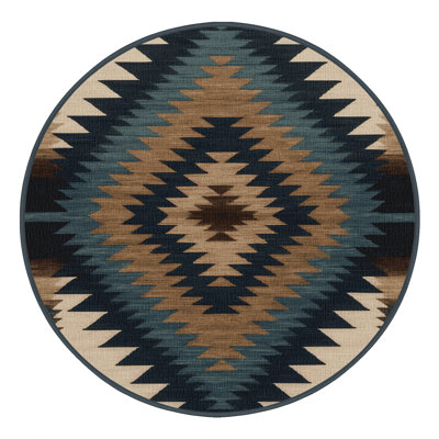 Washable Sierra Peaks Southwestern Area Rug