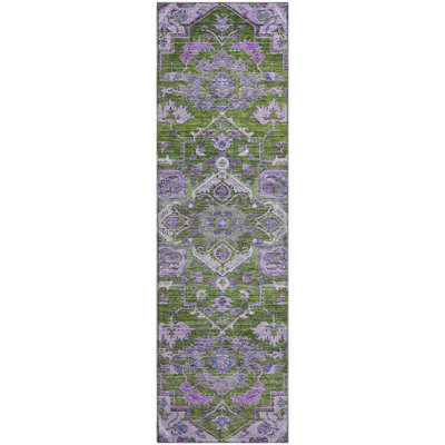 Premium Machine Washable Prisco Olive Rug