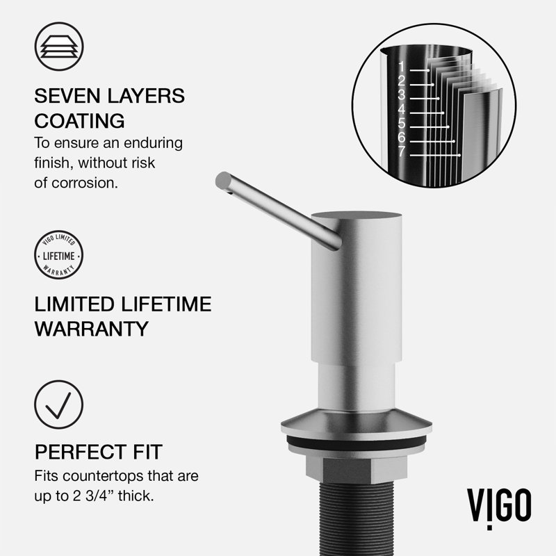 10 oz. Braddock Kitchen Soap Dispenser, Stainless Steel