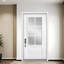 Porte d'entrée extérieure moderne en fibre de verre 6-Lite avec design d'intimité en verre à faible émissivité-111009751-111695778