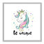 «Be Unique», impression sur papier licorne-47848656-47848667