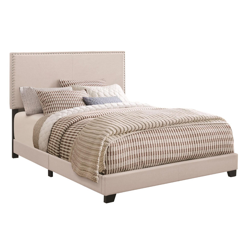 Lit tapissier standard Cialan, Espresso, Double