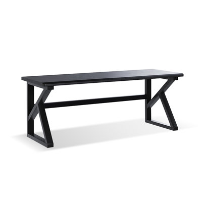 Black Rectangular Solid Wood desk