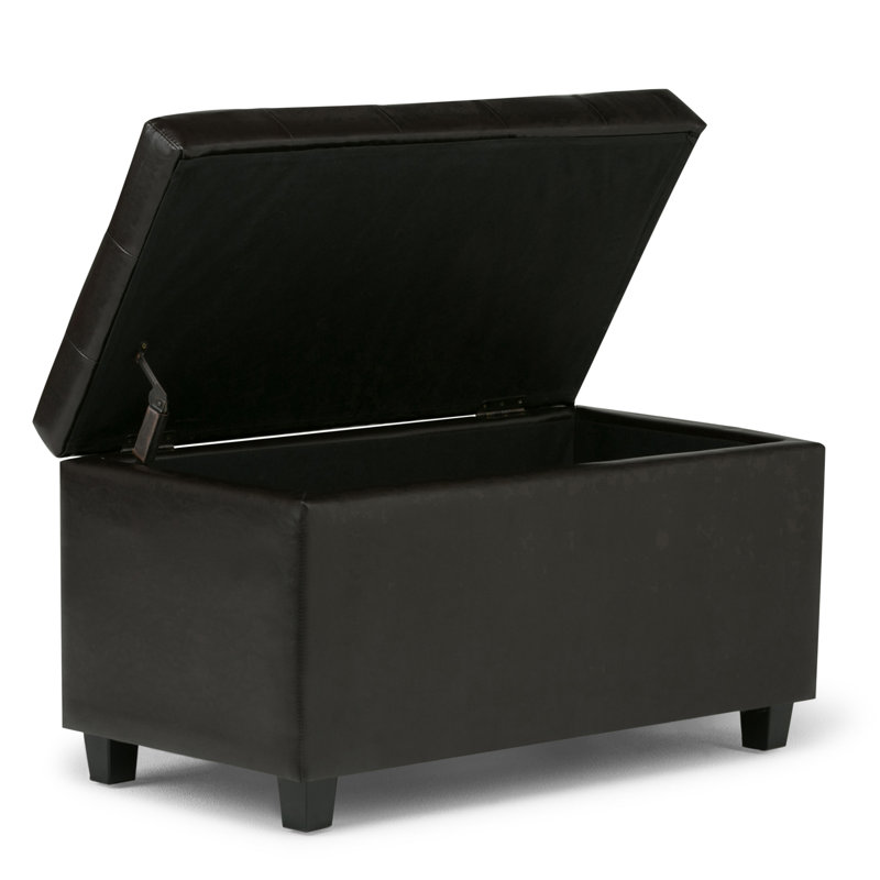 Banc repose-pieds avec rangement caché Cosmopolitan, Brun