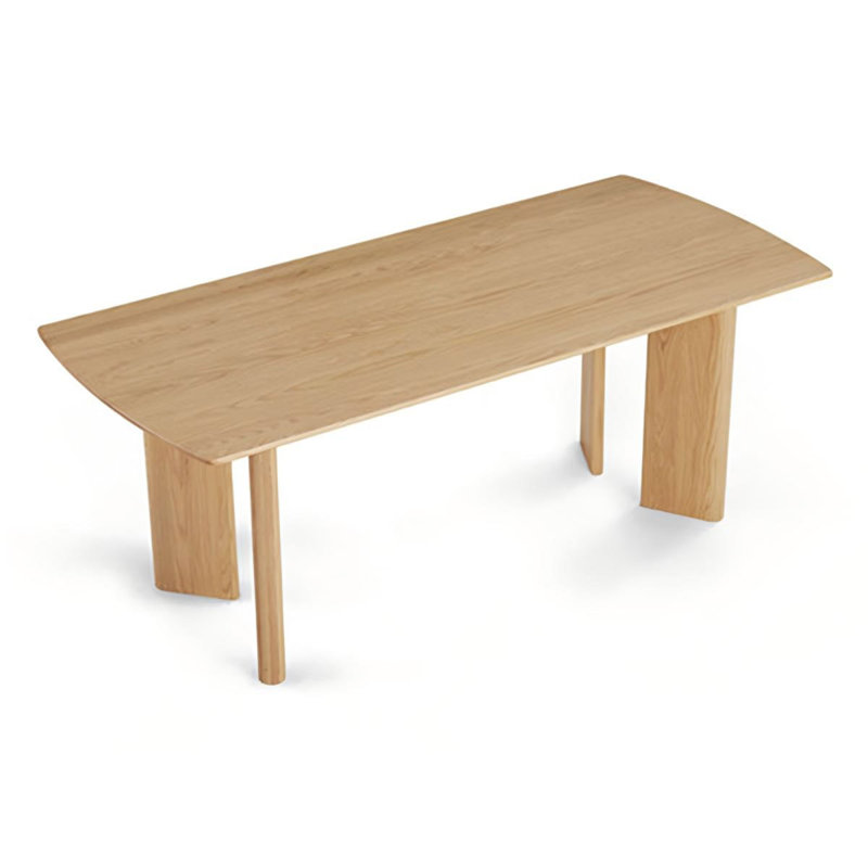 Burlywood Rectangular Solid Wood Butterfly Leaf  Dining Table, 29.53"H x 78.74"L x 31.5"W