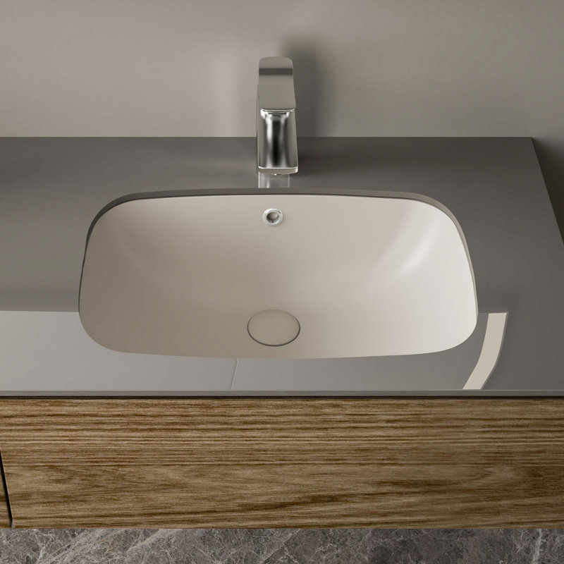 Bloom 55U Undermount Bathroom Sink Matte White, Matte White