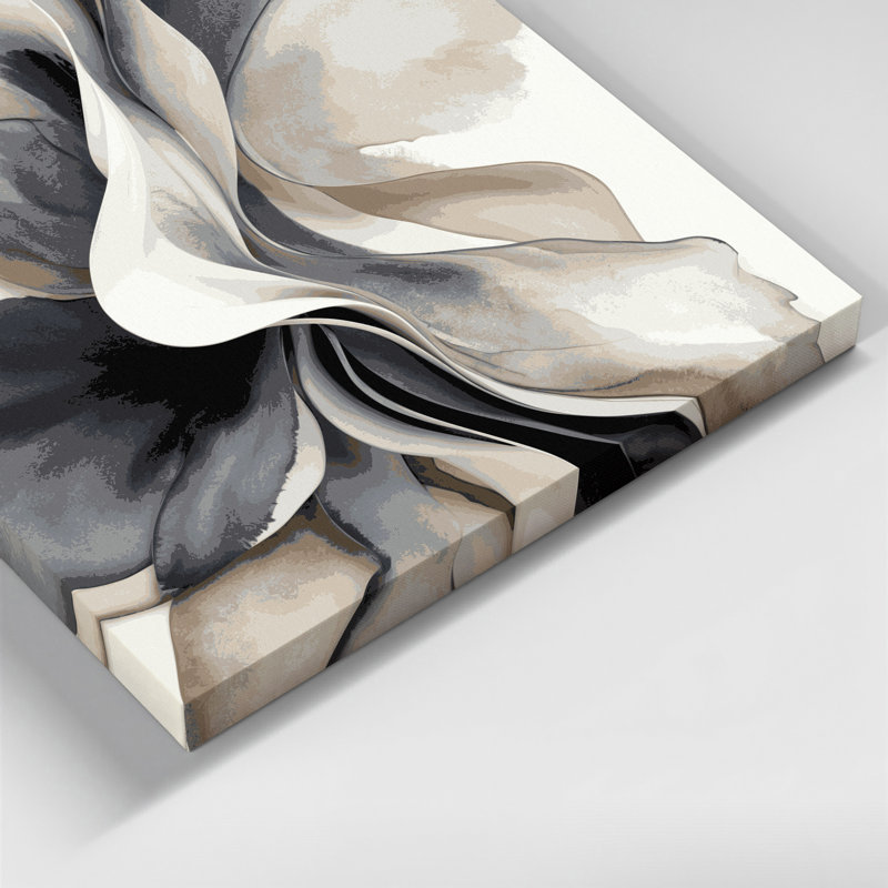 Aquarelle abstraite 27, art mural sur toile beige, H 12 po x l 12 po