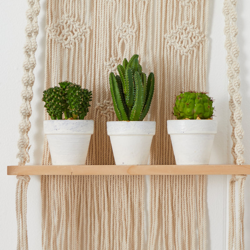 Ensemble de cactus artificiel en pot 3 pièces