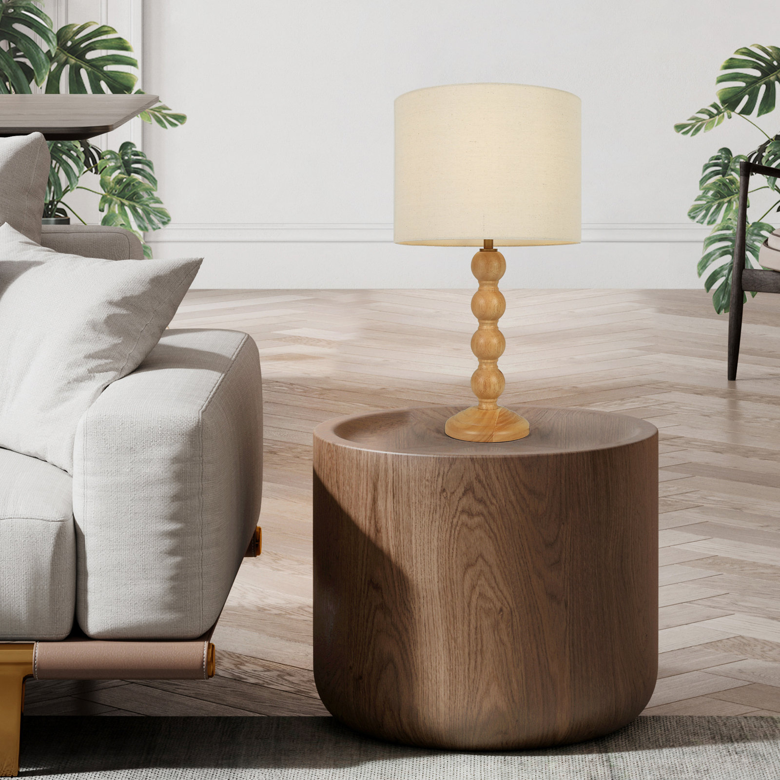 1- Light Dimmable 21.7'' Modern Farmhouse Table Lamp