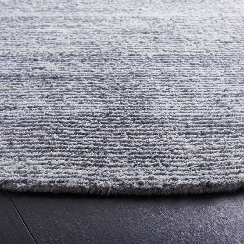 Tapis rayé performance touffeté à la main Tinnley, Rond 6 pi