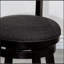 Tabouret pivotant à lattes de 30 po de hauteur de bar, siège en tissu gris anthracite-1465900195