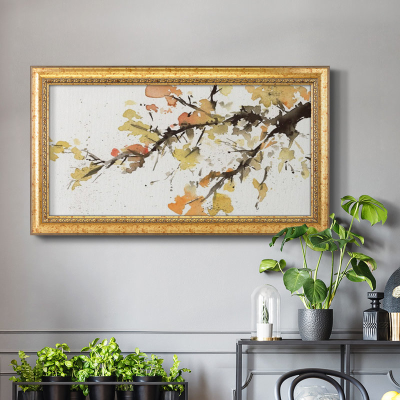 Watercolor Tree Branch II - reproduction d'art sur toile simple, H 21 po x l 37 po x P 2,5 po
