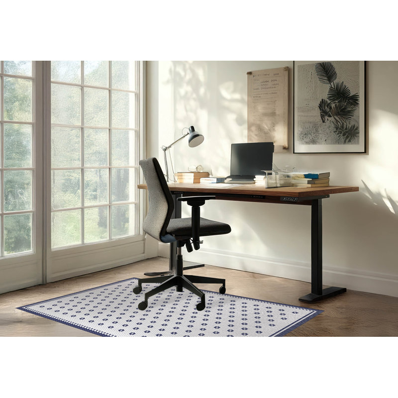 Tapis de bureau Penny, L 72 po x P 48 po, Marine