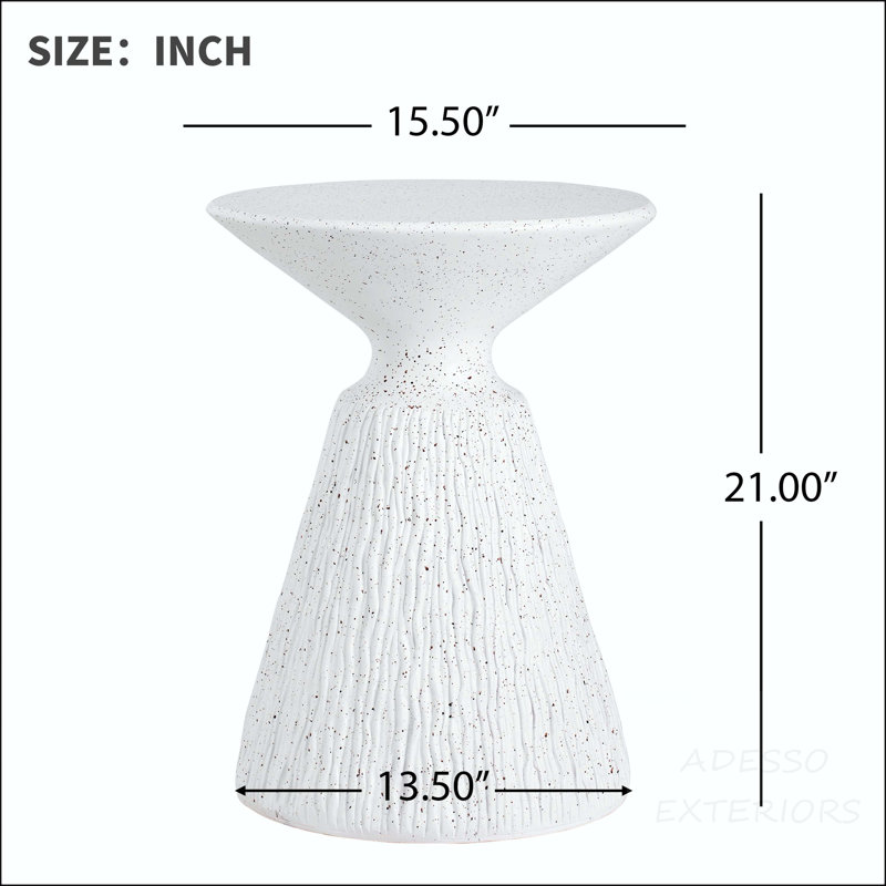 Table d'appoint MGO rétro avec piédestal texturé