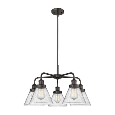 Lustre suspendu 5 lumières Cone
