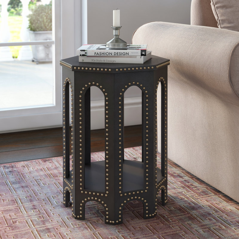 Nara End Table, Charcoal