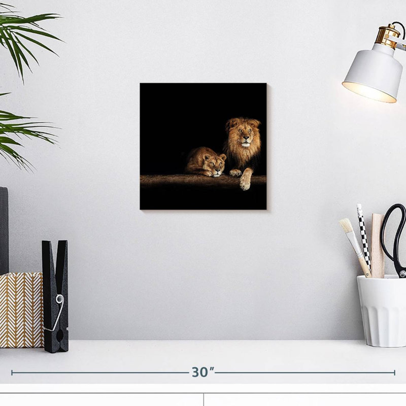 Crowle Lion And Lioness, 10" H x 10" W