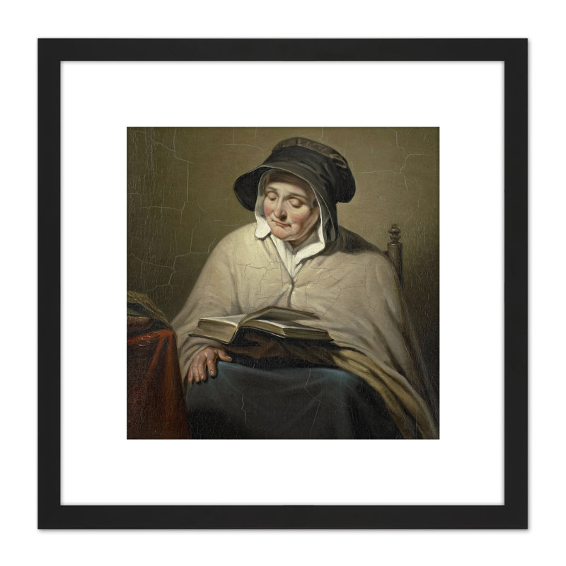 Kruseman Old Woman Reading - Single Picture Frame Painting