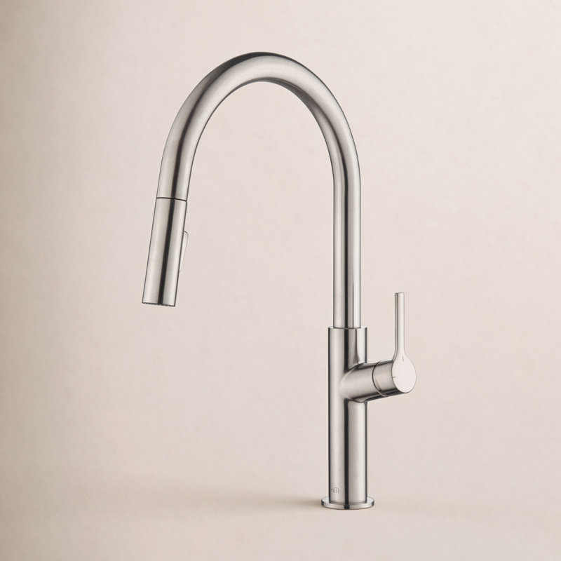 KIBI Fusion Pull Down Kitchen Faucet, Brushed Nickel