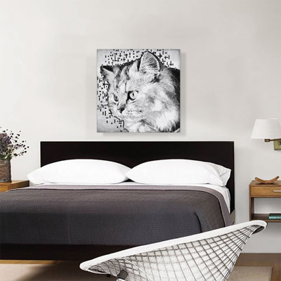 «Persian Cat Breed White», reproduction sur toile tendue
