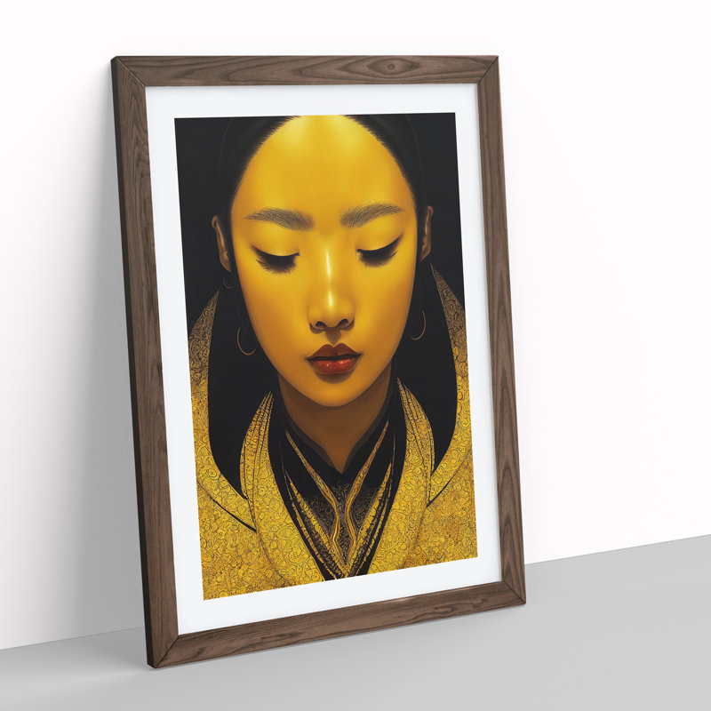 XV1022-60X A Golden Woman No.1 1 Piece Single Picture Frame Wall Art, 64cm H x 46cm W, Brown