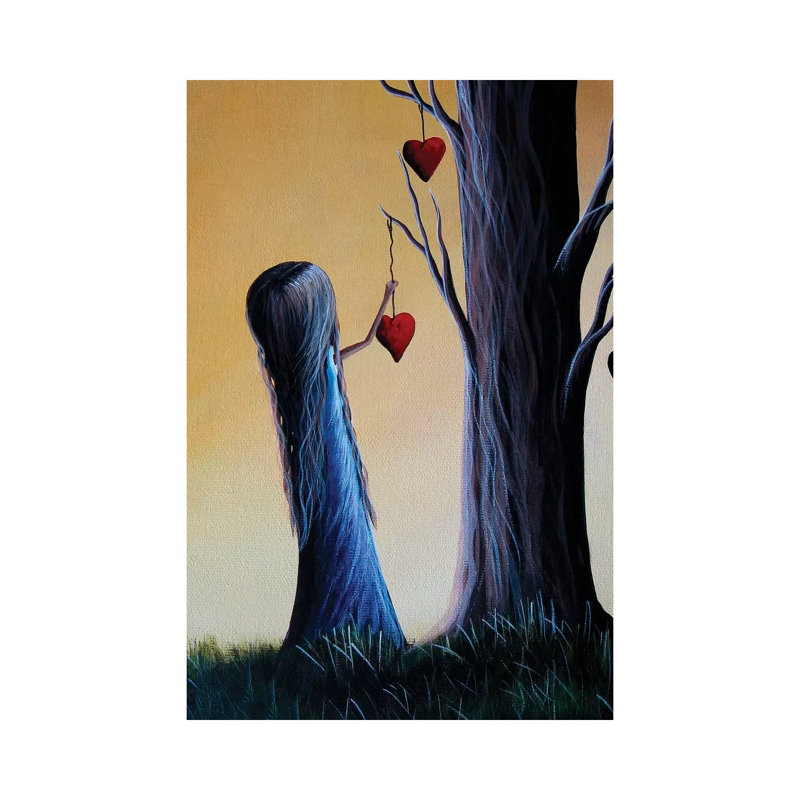 Cupid's Tree - Painting on Canvas, Wrapped Canvas, 20.32 cm H x 30.48 cm W