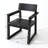 Black HDPE Outdoor & Garden Armchairs With  Backres Modernist Designt Chairs-274639034