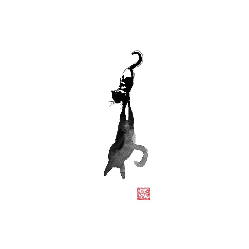 The Shadow of the Cat 1 Piece Wall Art on Canvas, 20.32 cm H x 30.48 cm W, Wrapped Canvas