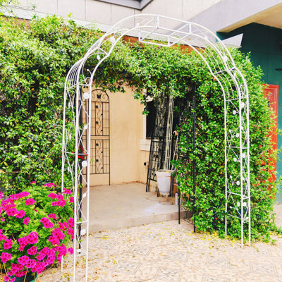 Tonnelle de jardin, arche de jardin en métal l 74,4 po x H 98,4 po