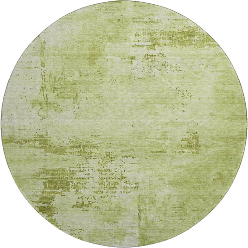 Premium Machine Washable Cortes AMF1062 Abstract Rug, Round 8'