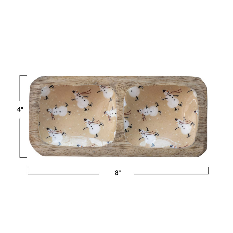 Brown Mango Wood Rectangle Decorative Tray