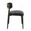 Ensemble de 2 chaises d'appoint en tissu noir et finition noire Jaramillo