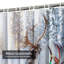 Rideau de douche Reindeer Winter Forest Snow-925275152
