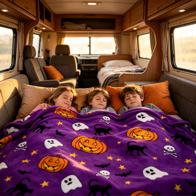 Couverture en molleton imprimé Halloween