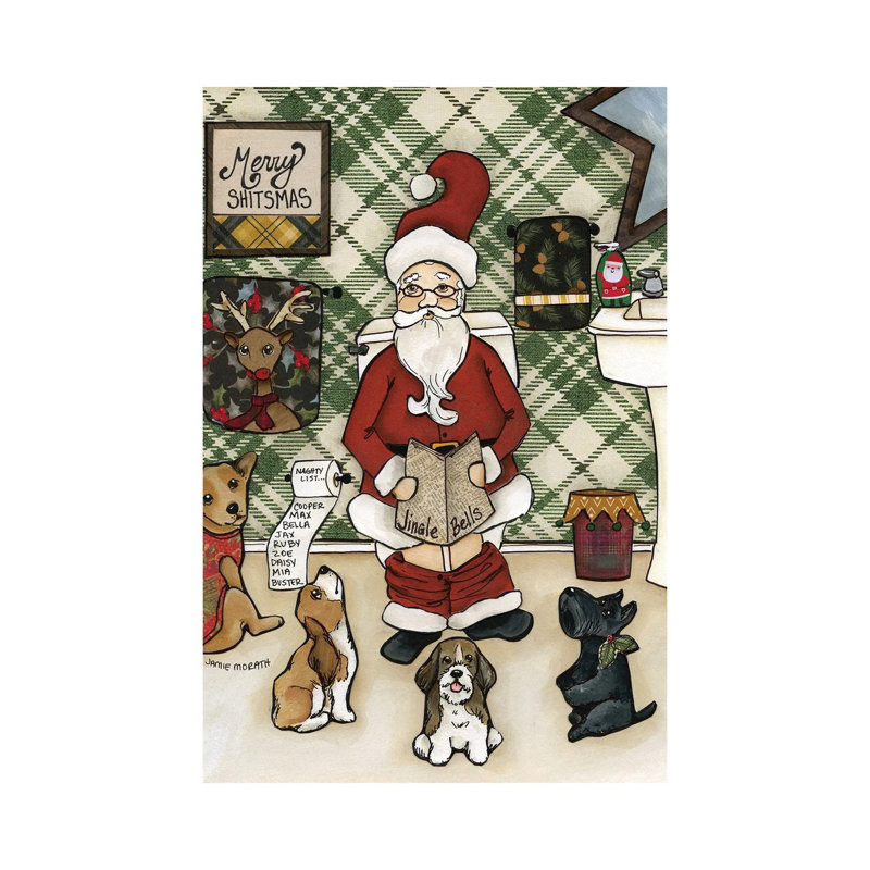 Merry Shitmas - Wrapped Canvas Print, 101.6 cm H x 66.04 cm W x 1.91 cm D