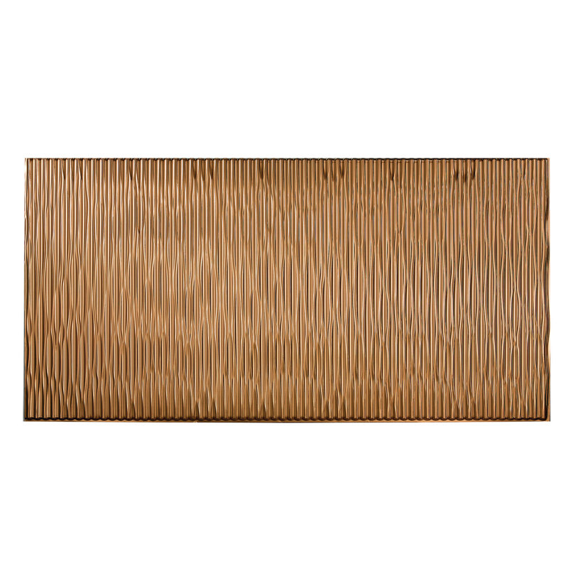 Panneau mural décoratif vertical en vinyle 4 pi x 8 pi FASÄDE Dunes, Cuivre poli