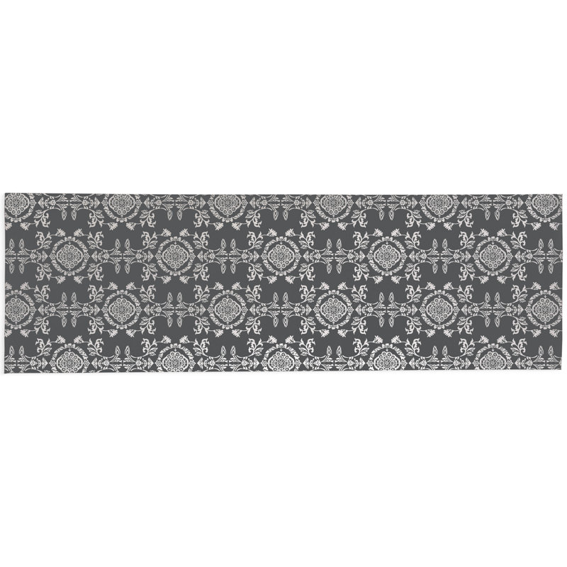 Jackie Soft Step Outdoor Area Rug, Charcoal, Runner 8' x 2'6"
