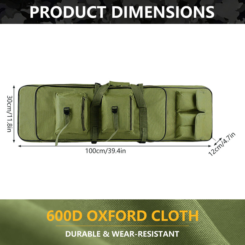 Sac à dos 39 po Tactical Rifle Molle Bag Gun, Vert