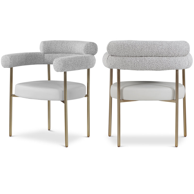 Izak 18.5'' H Upholstered Armchair, Taupe Boucle Fabric