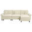Canapé modulaire de 123 po Cloud, canapé surdimensionné à 3 places pour le salon, canapé modulaire avec repose-pieds, coussin de siège amovible et housse de dossier, tissu chenille beige-124114890