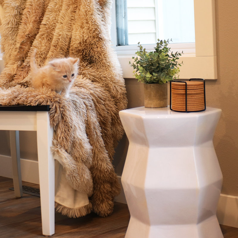 Table d'appoint de jardin 17,25 "Rados³aw, Blanc