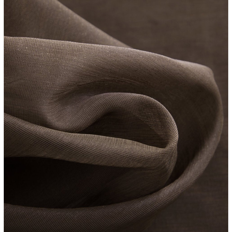Carmille Semi-Sheer Grommet Curtain Panels, Chocolate Brown, 54" W x 45" L