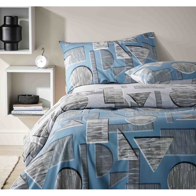 Melmon Geometric Shapes Duvet Cover Set with Pillowcases Included, Double - 2 Standard Pillowcases