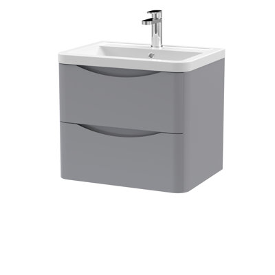 Lunar 600mm Single Bathroom Vanity with Integrated Vitreous China Basin
