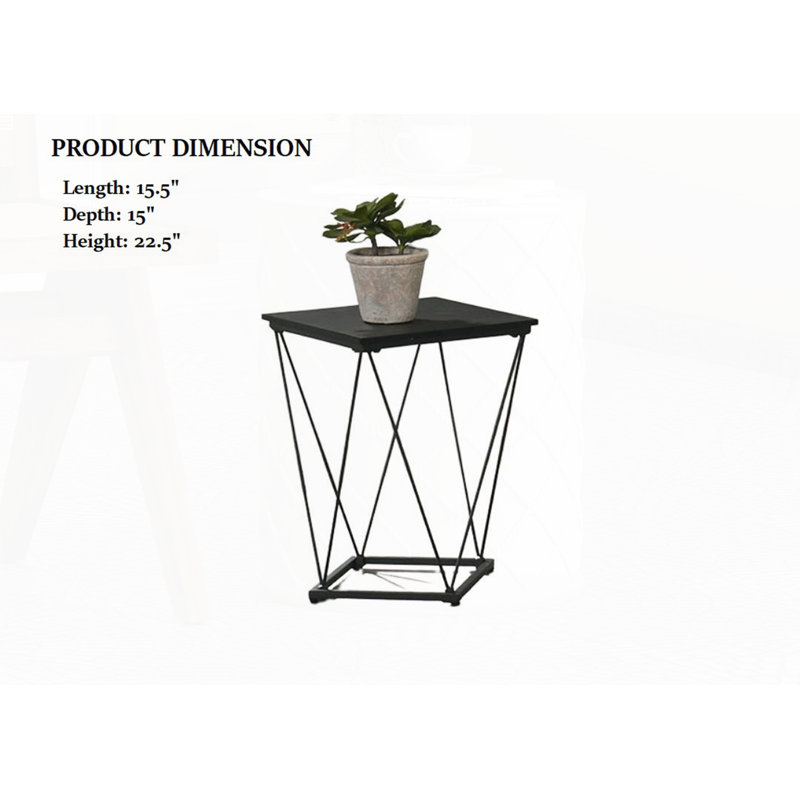 Contemporary Style 3Pc Table Set, Black