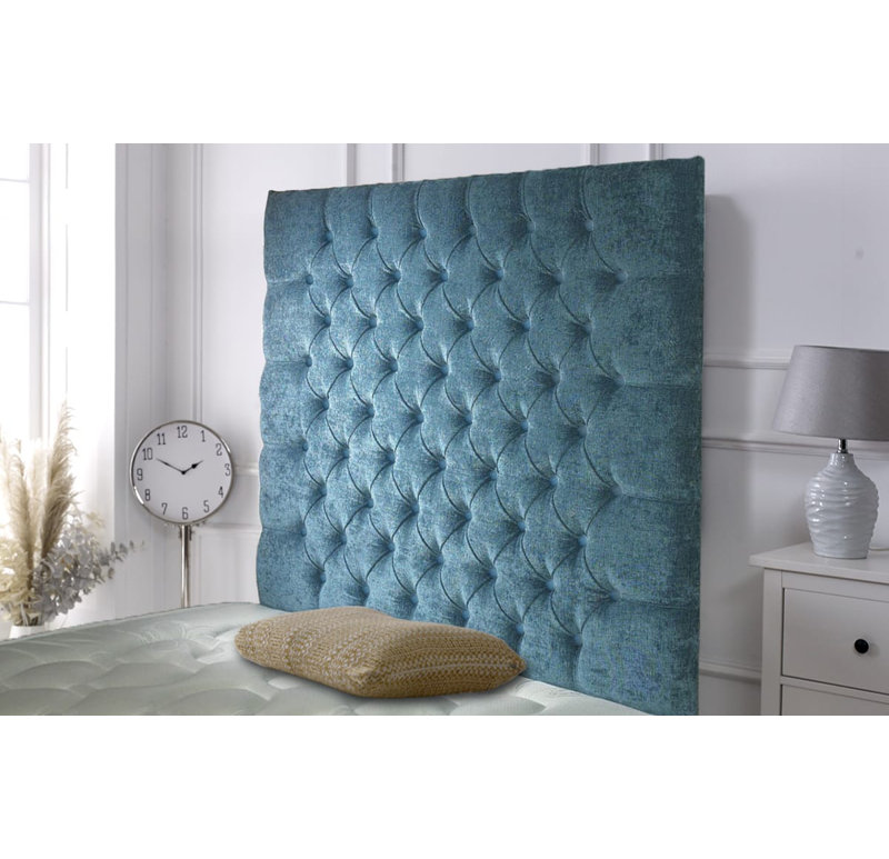Shaw Upholstered Headboard, Teal, Small Double (4')